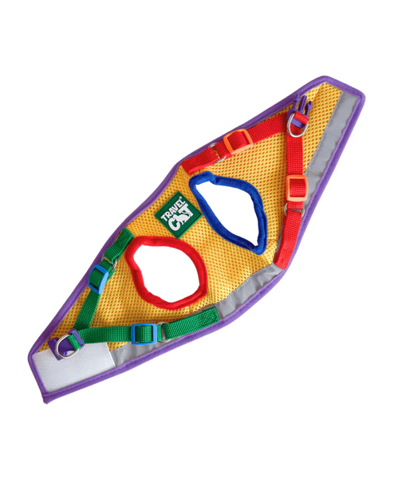 "The True Adventurer" Reflective Cat & Kitten Harness and Leash in Multicolor - Image 4