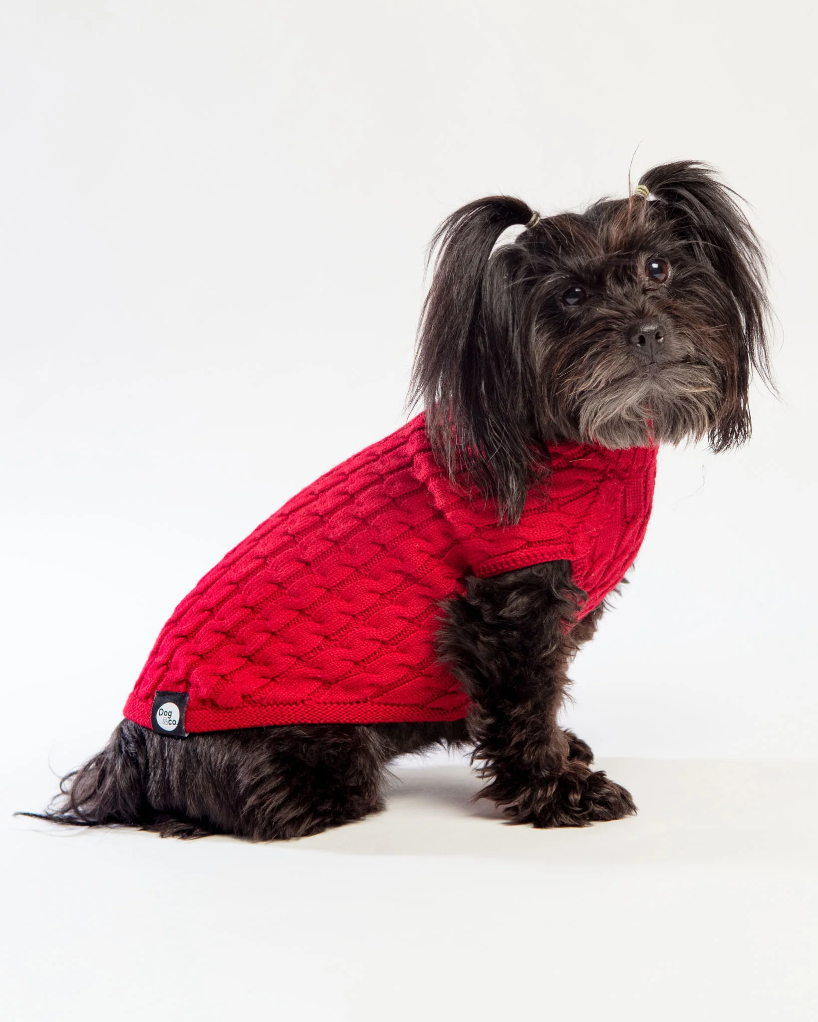 The Uptown Cable Knit Sweater in Big Apple Red Merino Wool (Made in NYC) (FINAL SALE) - Image 4