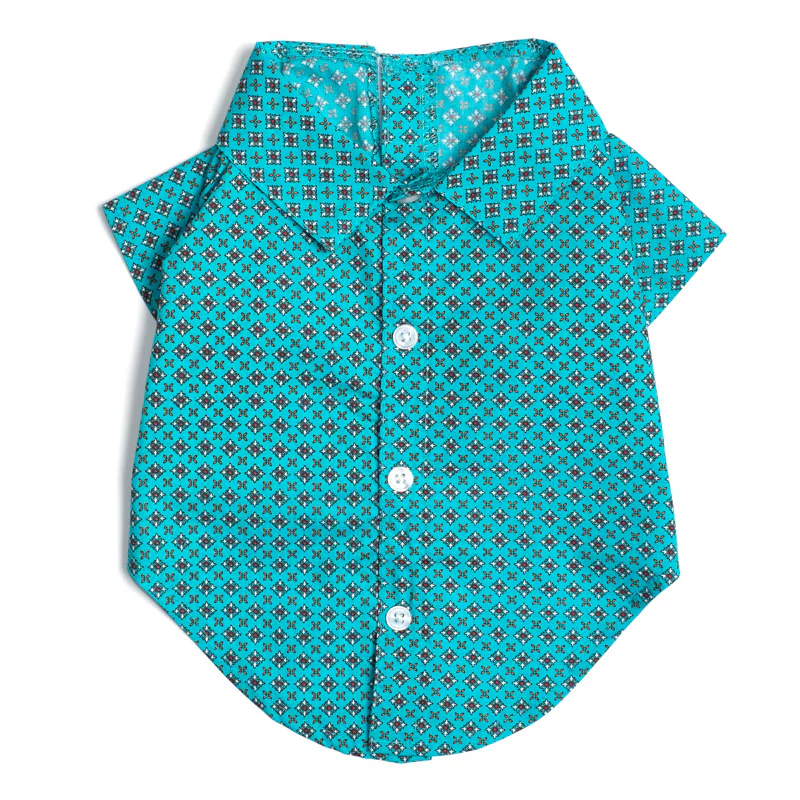 THE WORTHY DOG | Foulard Shirt in Turquoise