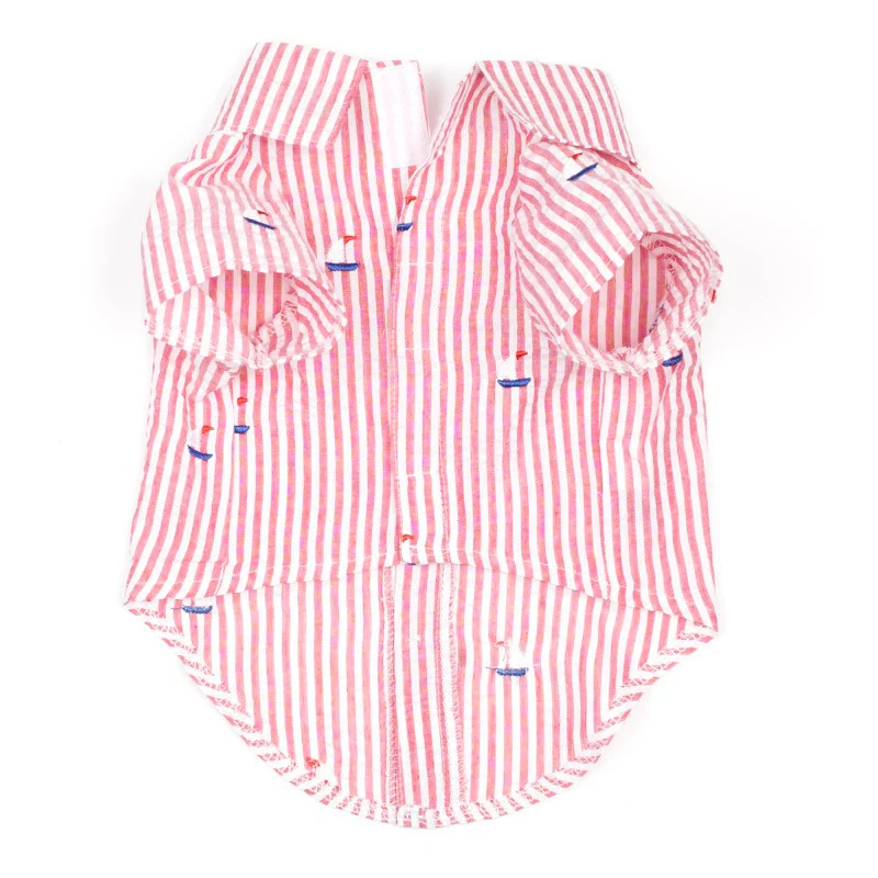THE WORTHY DOG | Sailboat Shirt with Red Stripes - Image 2