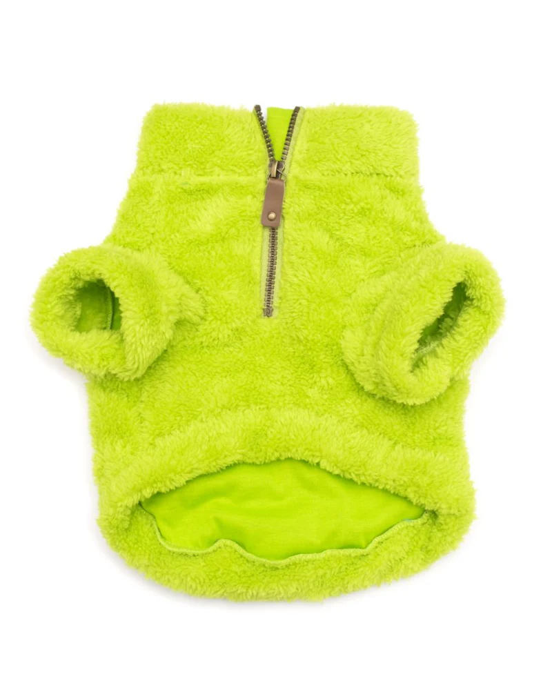 Wubby Quarter-Zip Dog Fleece in Tennis Ball (FINAL SALE) - Image 2