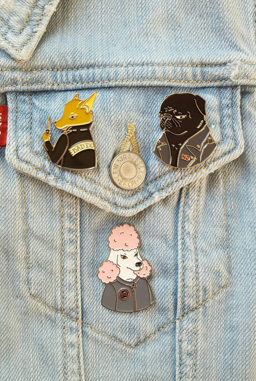 THESE THINGS | Bad Bitter Gang Alley Cat Enamel Pin - Image 2