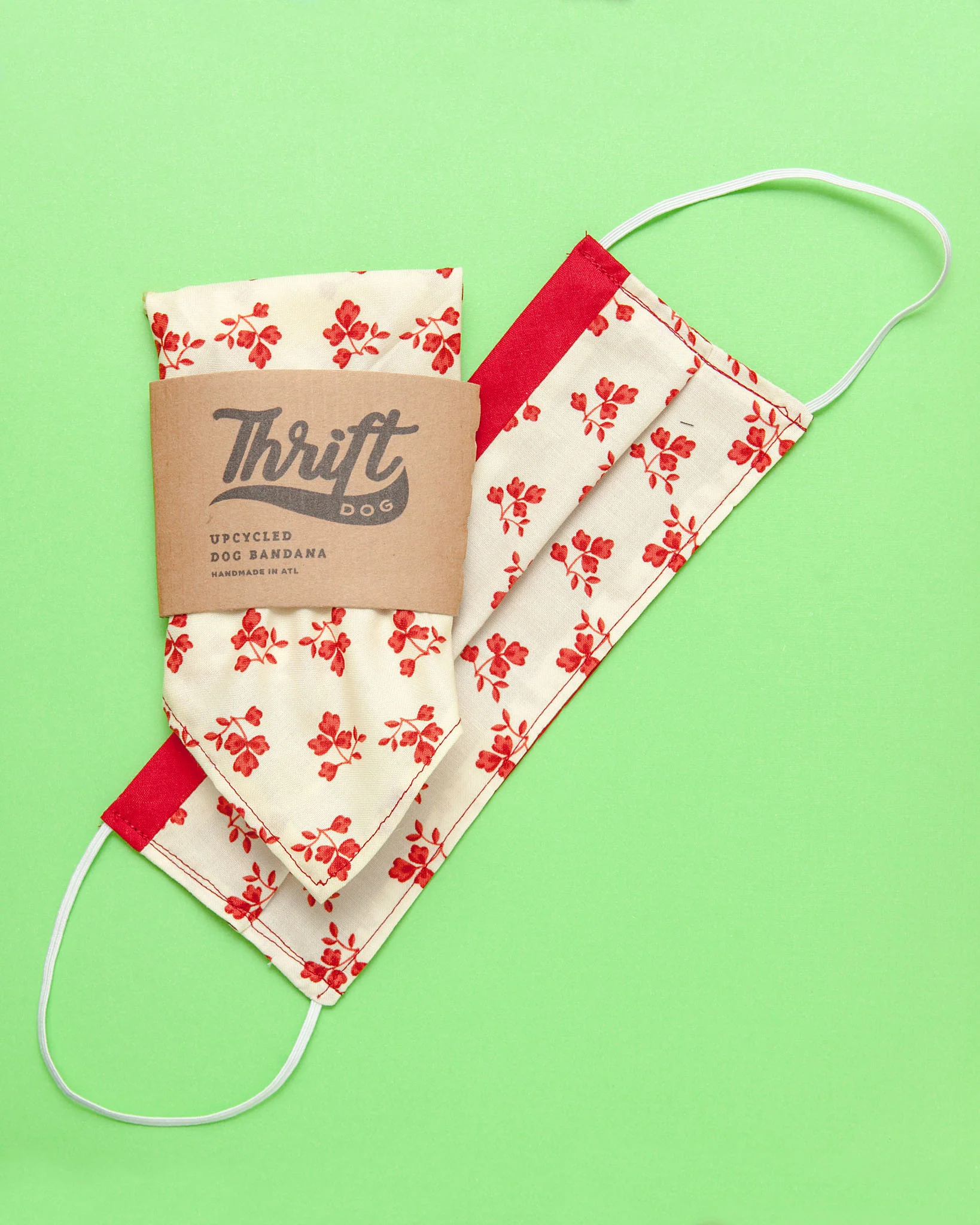 Matching Face Mask & Dog Bandana Set in Puppy's Breath (Immediate Ship)