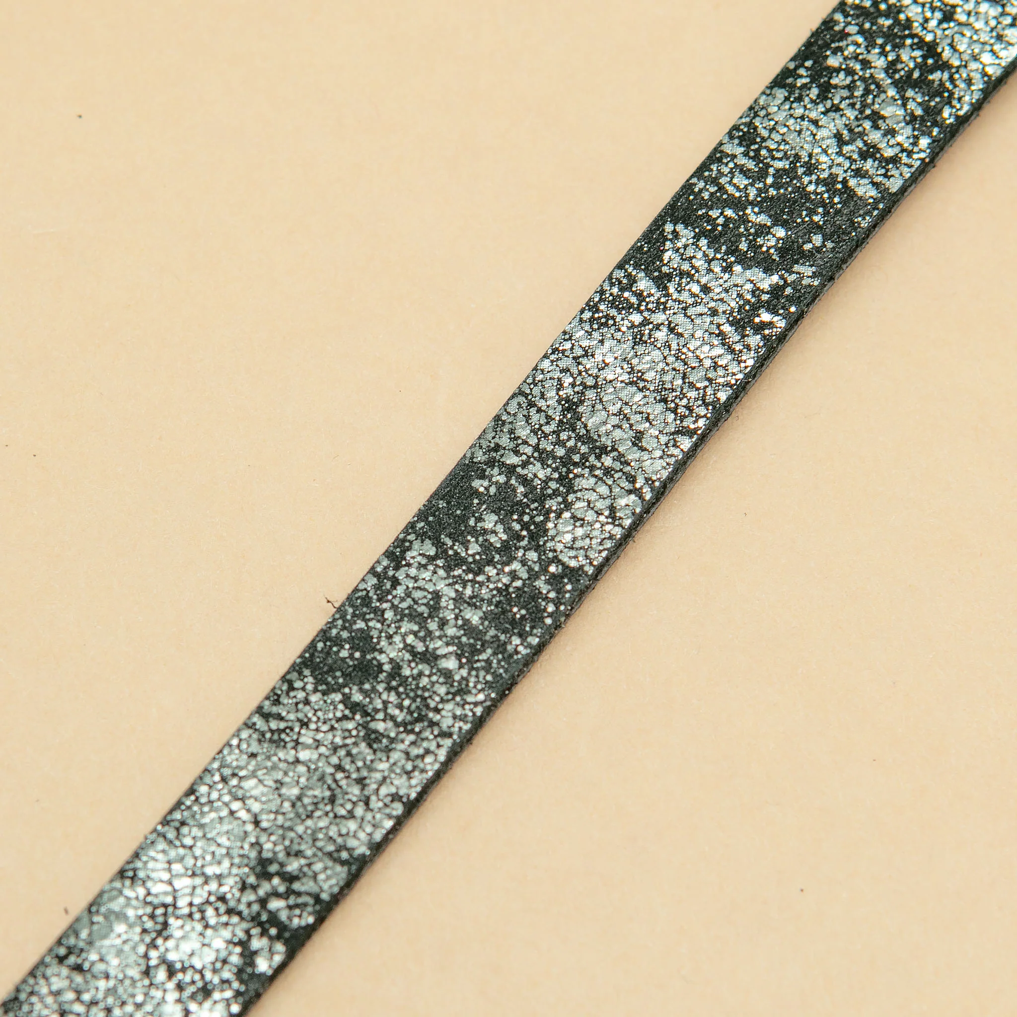 The Cleo Leather Tag Collar in Silver Distress (Exclusive to Dog & Co.) - Image 2