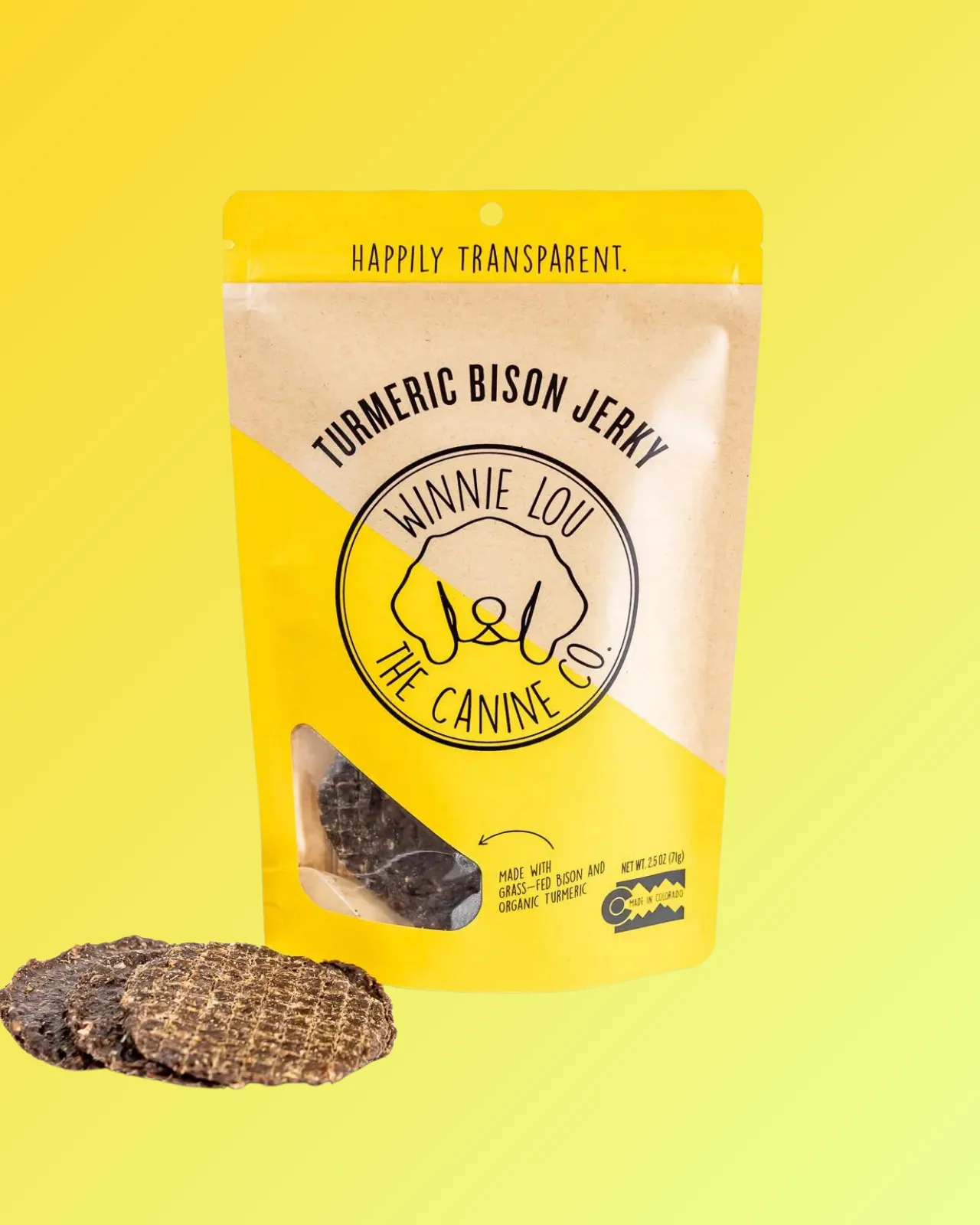 Turmeric Bison Jerky Dog Treat - Image 2