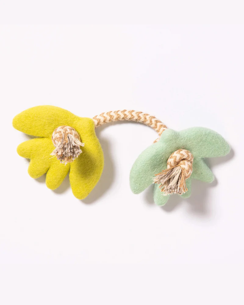 Turtle Doves Felt & Rope Dog Tug Toy - Image 3