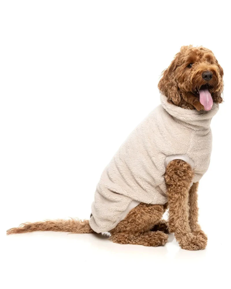 Turtle Teddy Dog Fleece in Beige - Image 6