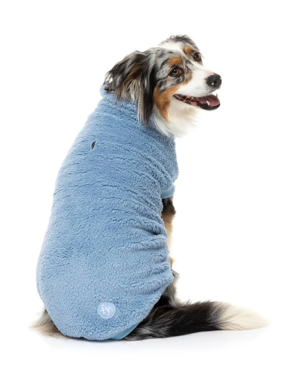 Turtle Teddy Dog Fleece in Washed Blue (FINAL SALE) - Image 4