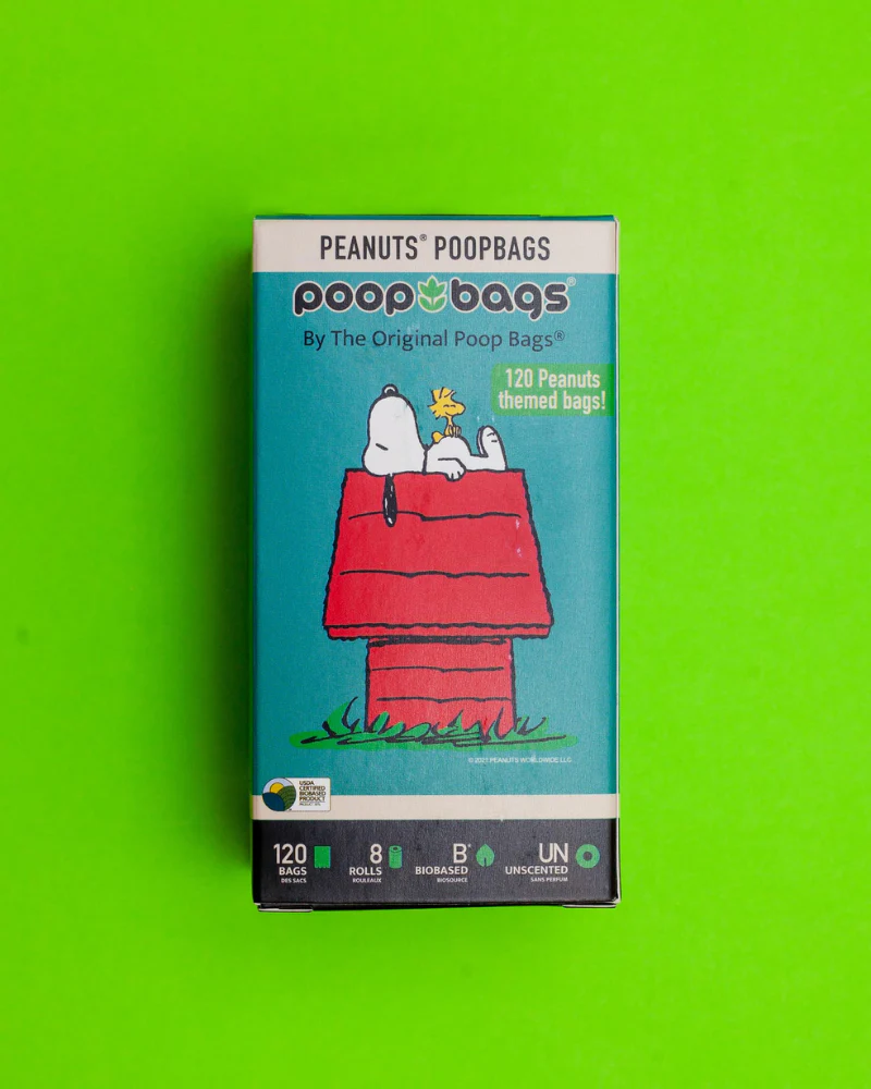 Peanuts! Poop Bags (Unscented, 8 Rolls)
