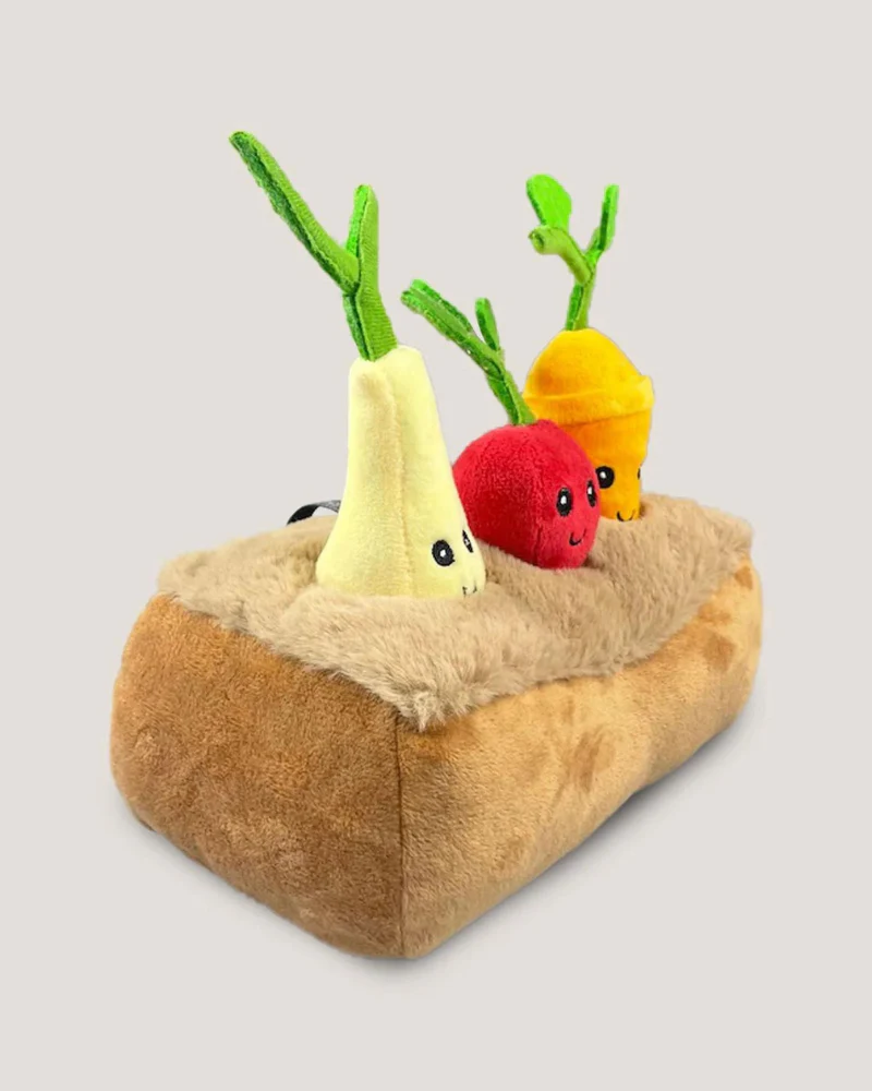 Vegetable Garden Interactive Plush Dog Toy - Image 3