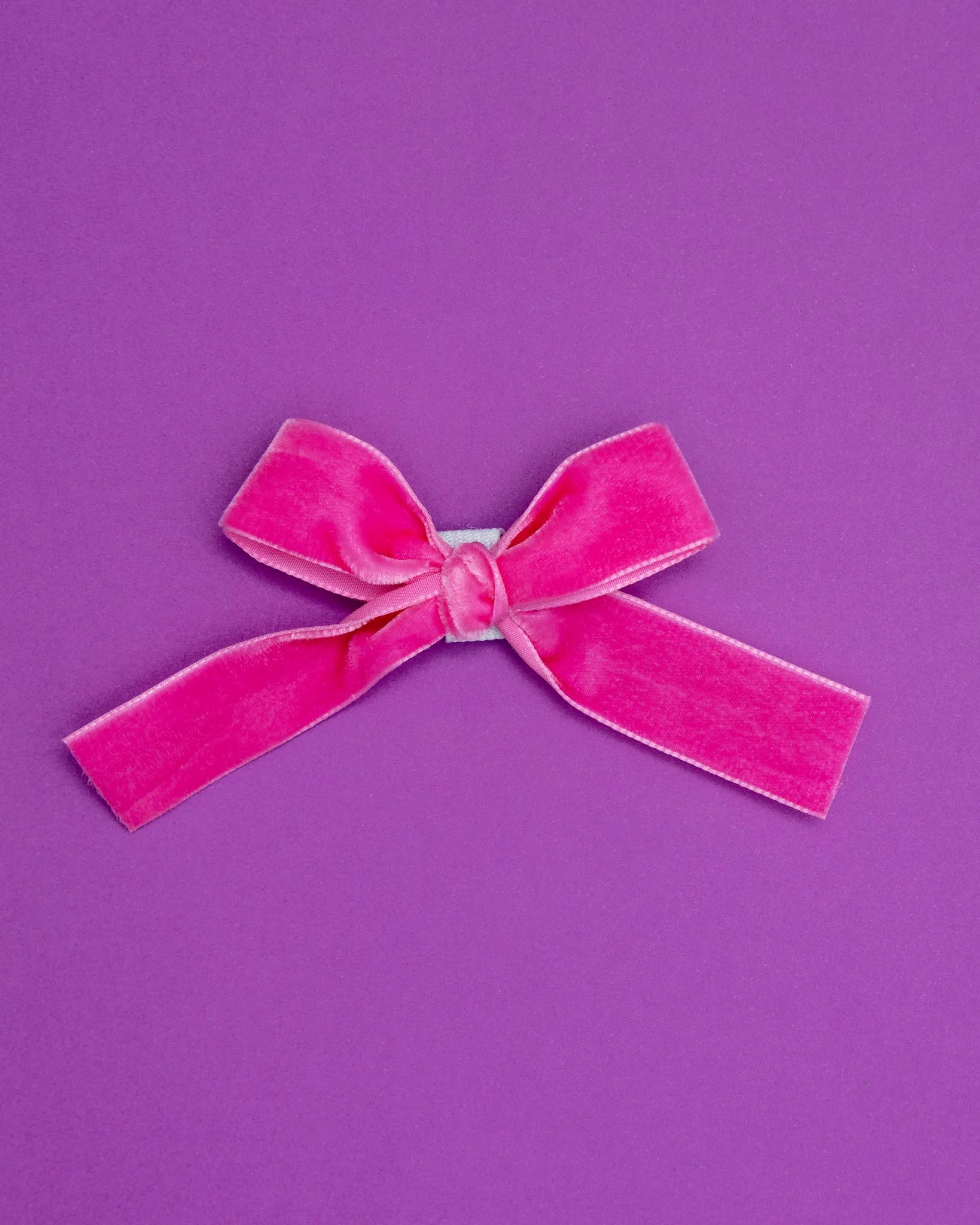 Velvet Dog Collar Bow in Zoe Pink (Made in the USA)