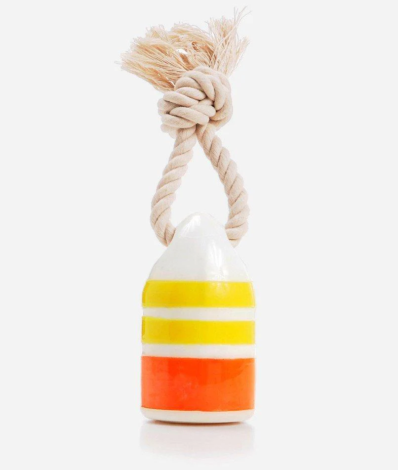 WAGGO | Floats My Boat Buoy Dog Toy in Yellow and Orange