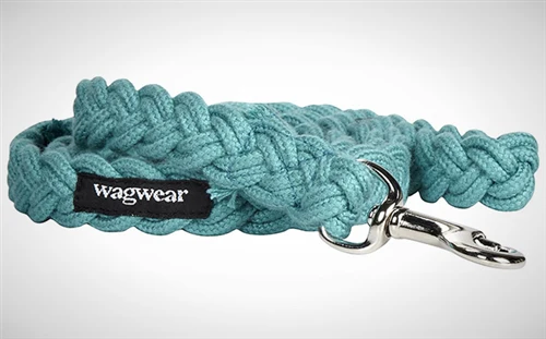 WAGWEAR | Braided Fisherman Collar in Aqua - Image 3