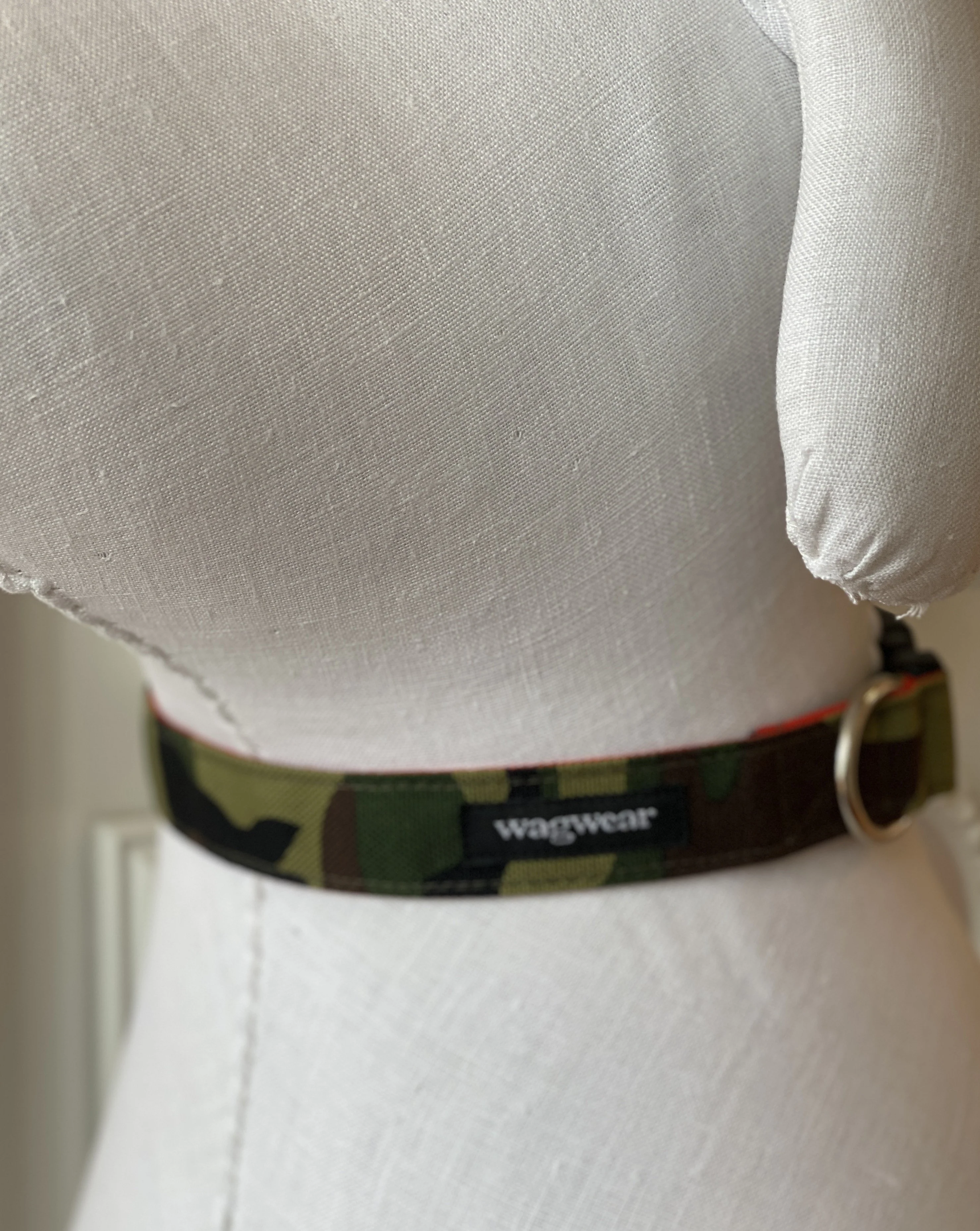 Cordura Dog Collar in Camo & Neon Orange (Made in the USA) - Image 7