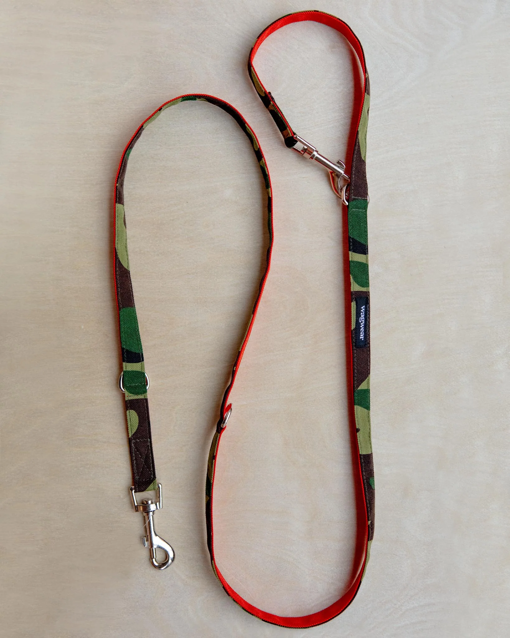 Cordura Metro Convertible Dog Leash in Camo & Neon Orange