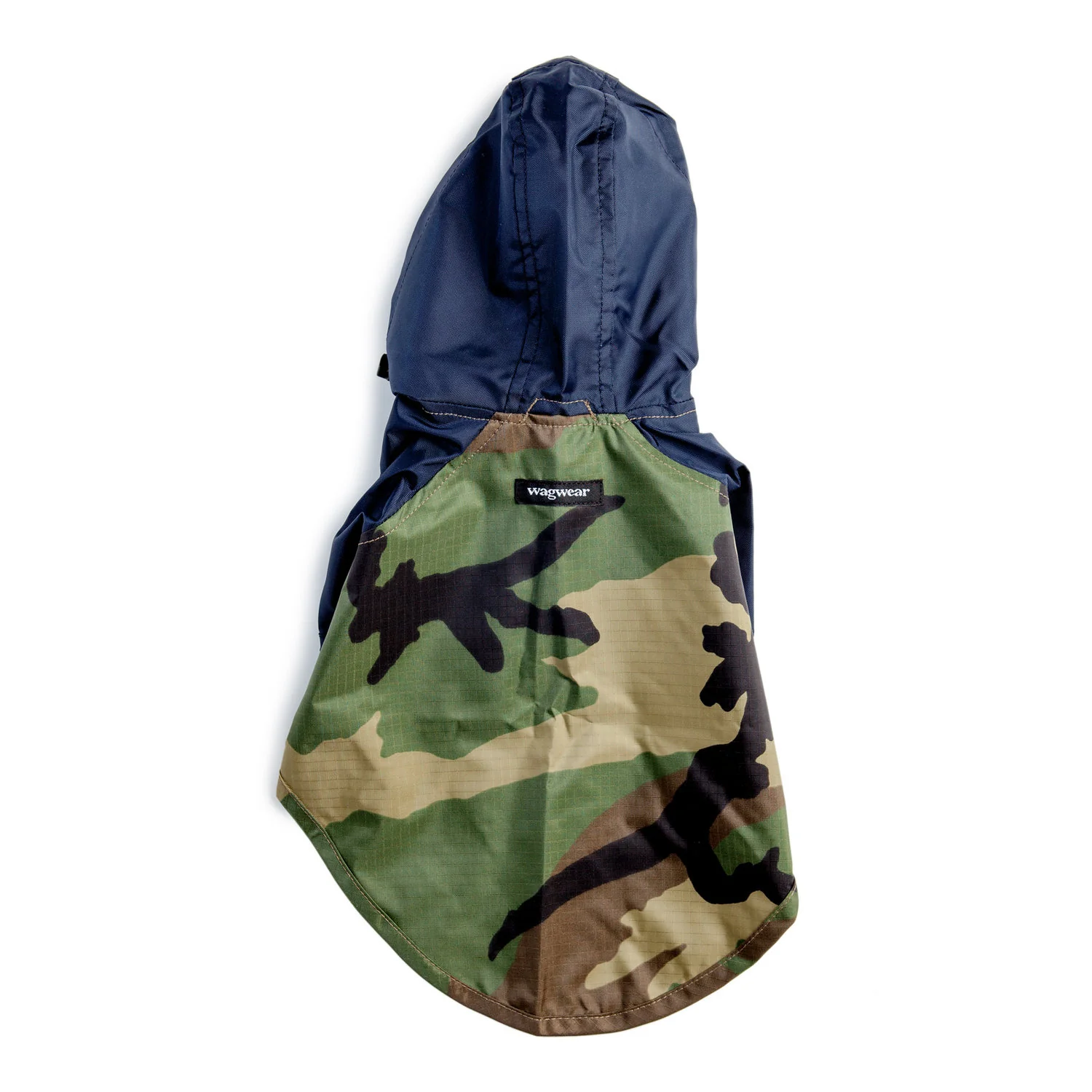 WAGWEAR | Nylon Colorblock Rainbreaker in Navy + Camo (Exclusive to DOG & CO.) - Image 2