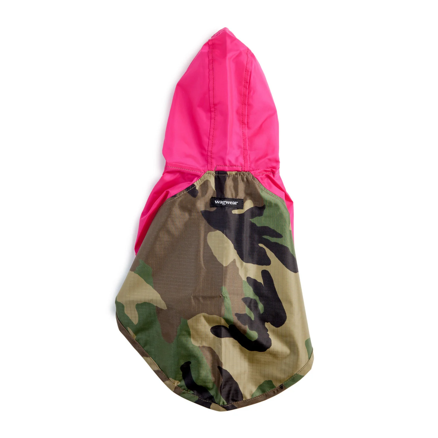 WAGWEAR | Nylon Colorblock Rainbreaker in Neon Pink + Camo (Exclusive to DOG & CO.) - Image 2