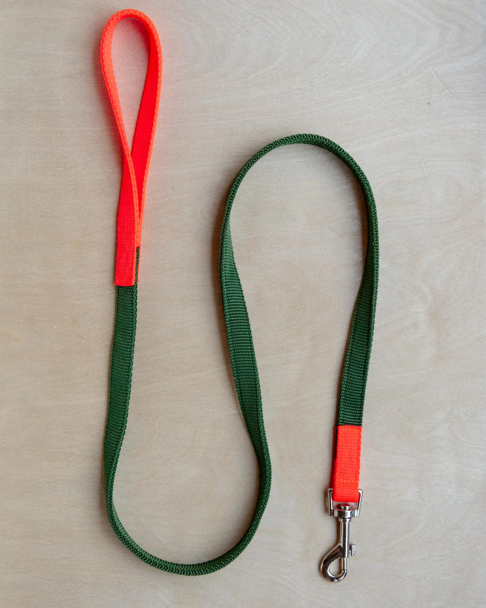 Nylon Dog Leash in Navy & Neon Pink (Made in the USA) - Image 4