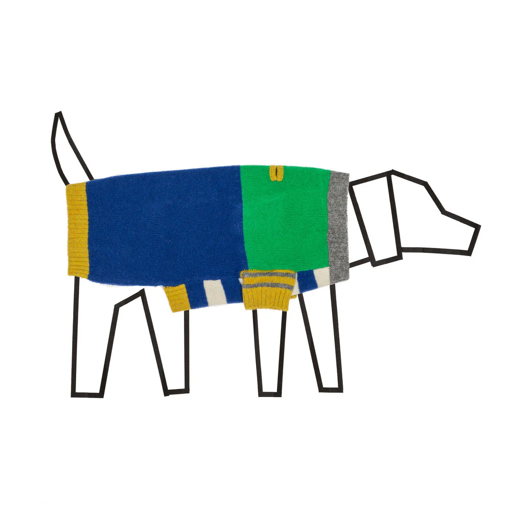 WARE OF THE DOG | Crazy Stripe Sweater in Green + Royal Blue - Image 3