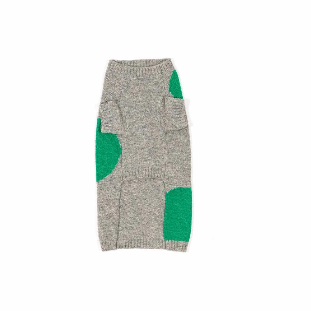 WARE OF THE DOG | Dot Sweater in Grey and Green - Image 2
