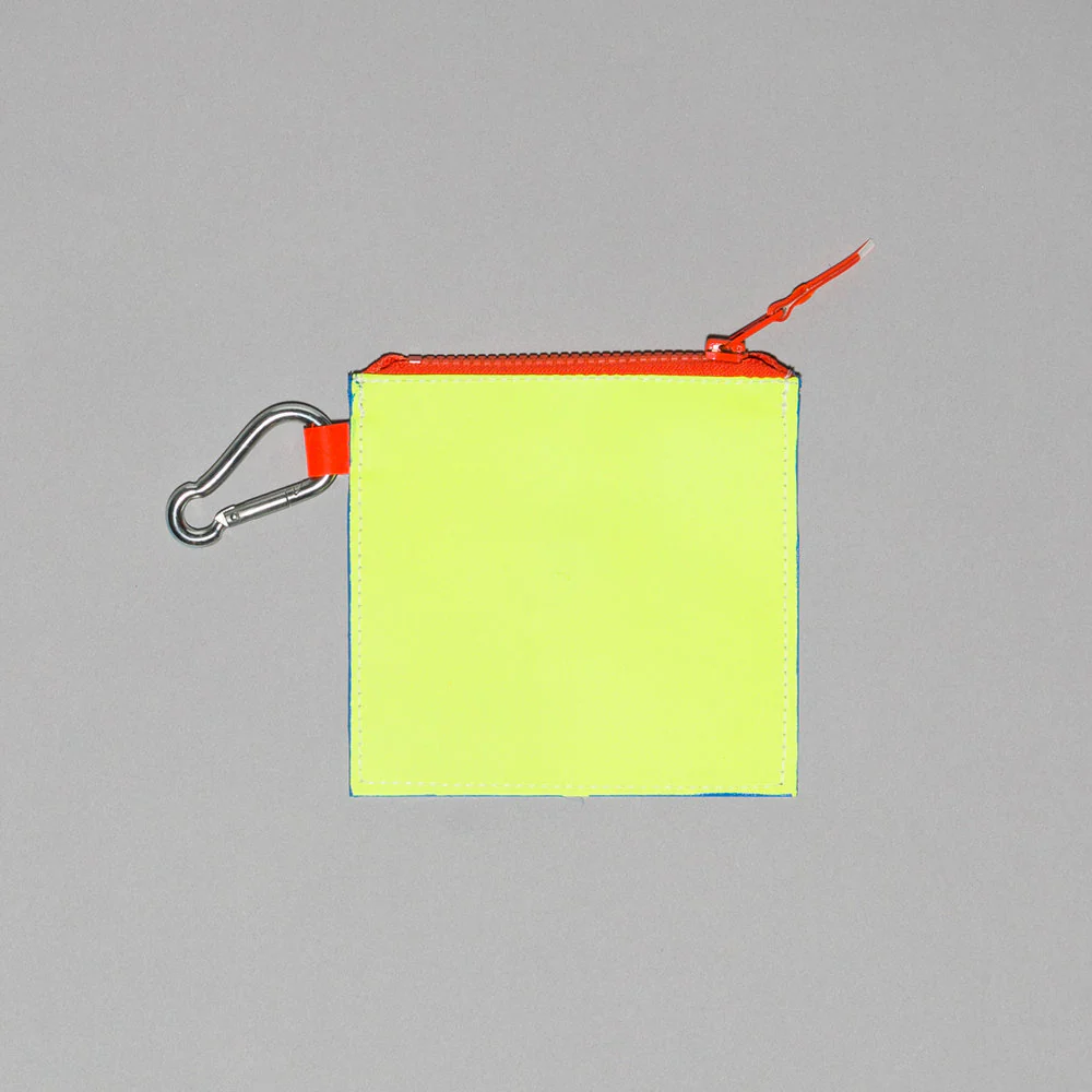 WARE of the DOG I Neon Leather Pouch in Blue/Yellow - Image 3