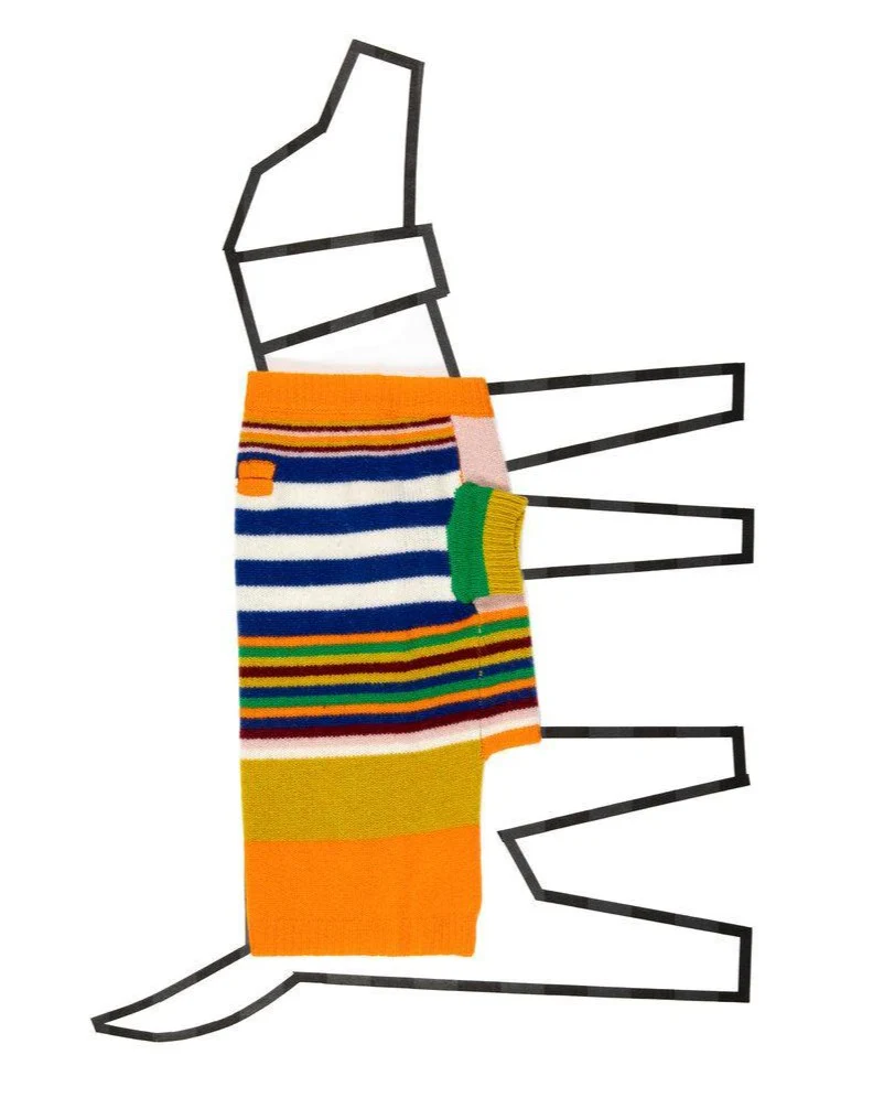 Multi-Striped Wool Dog Sweater << FINAL SALE >> - Image 4