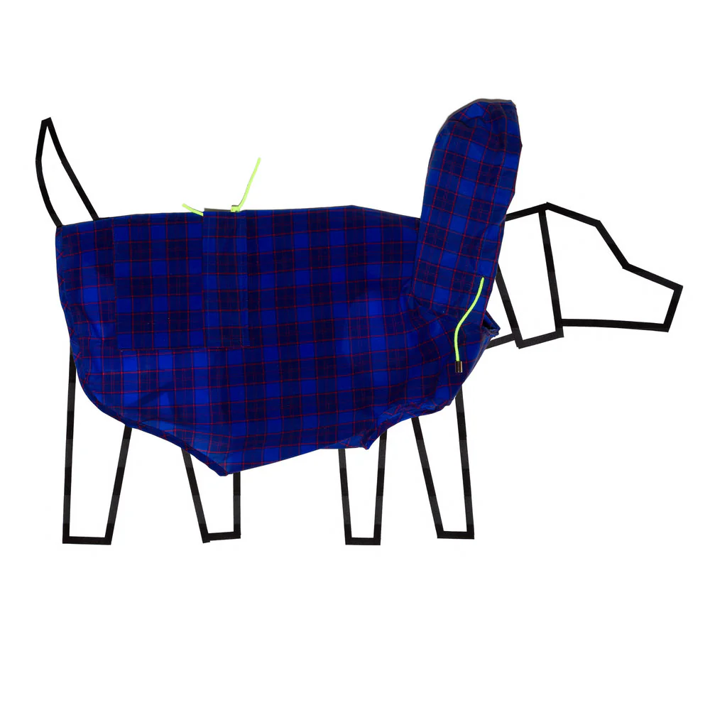 WARE OF THE DOG | Plaid Anorak Raincoat in Purple/Multi - Image 4