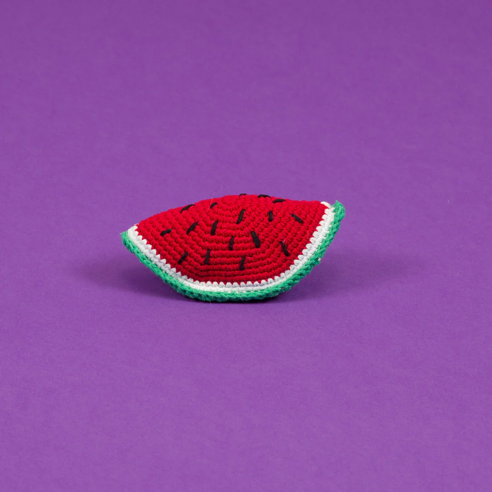 WARE OF THE DOG | Hand Crochet Watermelon Toy