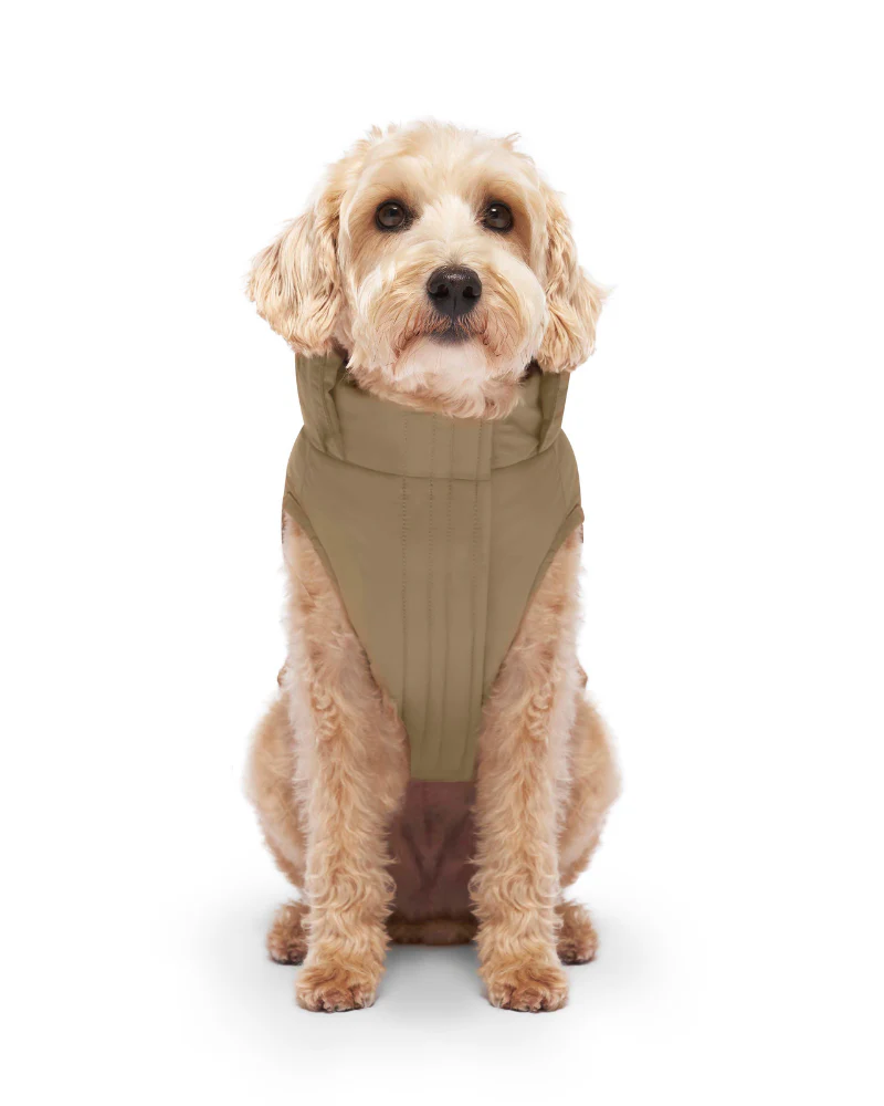 Insulated Waterproof Dog Puffer in Tan (FINAL SALE) - Image 4