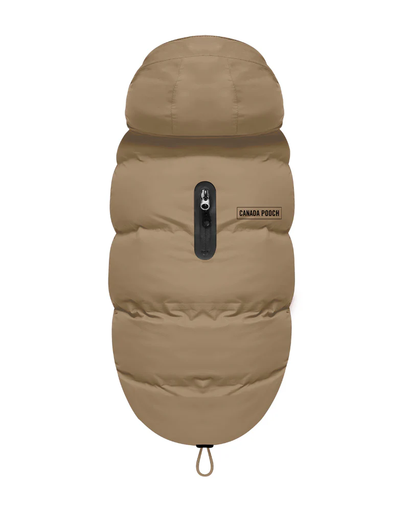 Insulated Waterproof Dog Puffer in Tan (FINAL SALE) - Image 6