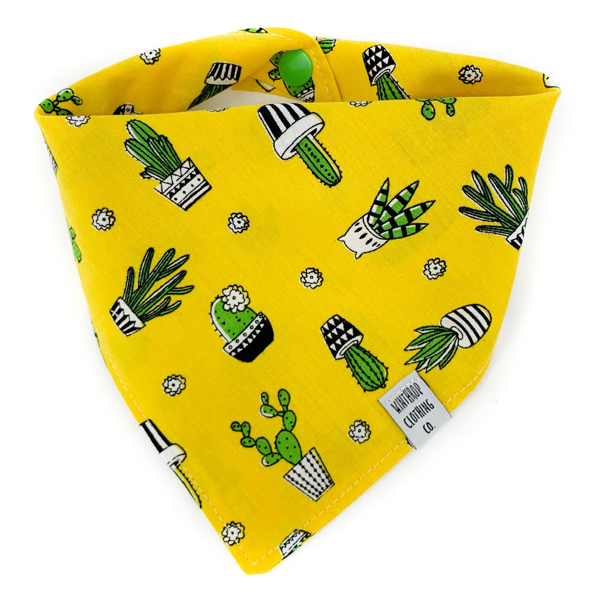 Snap-on Dog Bandana in Yellow Cactus (FINAL SALE) - Image 3