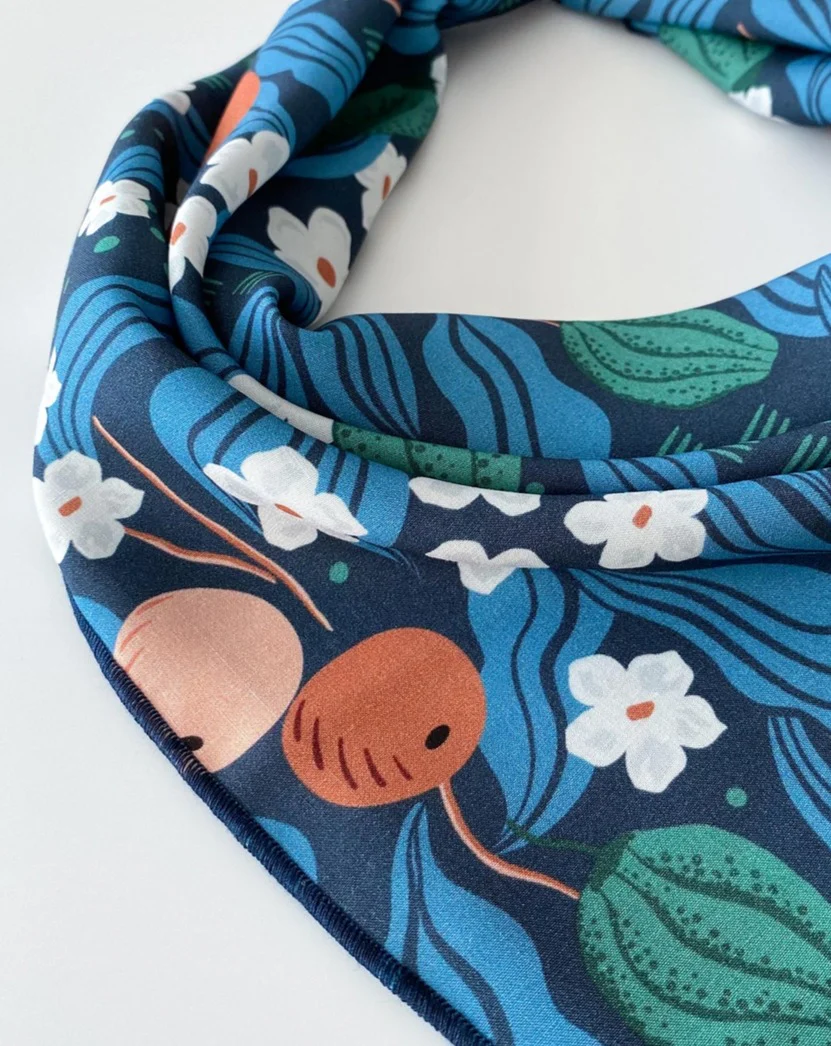 Jude Floral Rayon Dog Bandana - Image 2