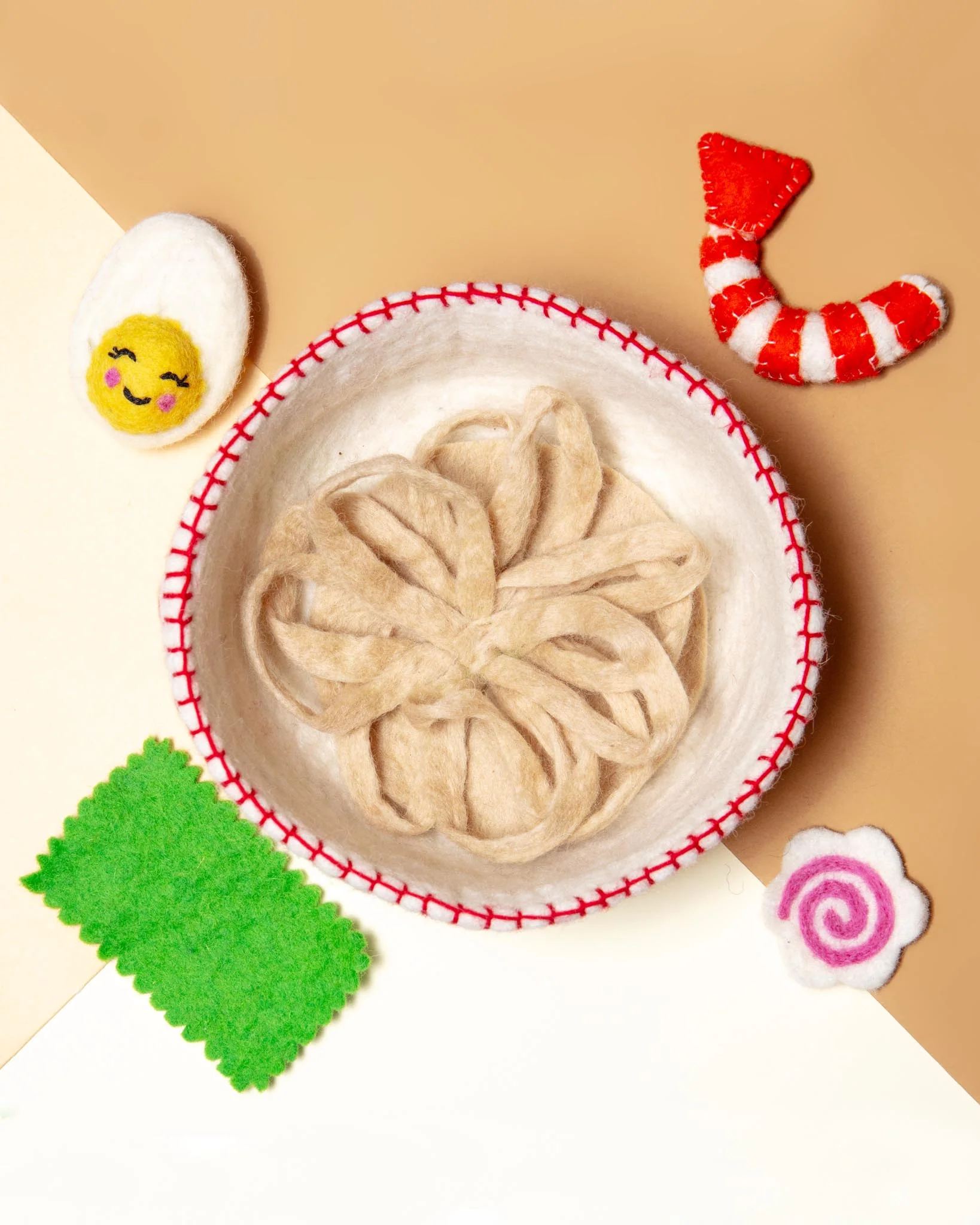 Wool Ramen Bowl Dog Toy - Image 3