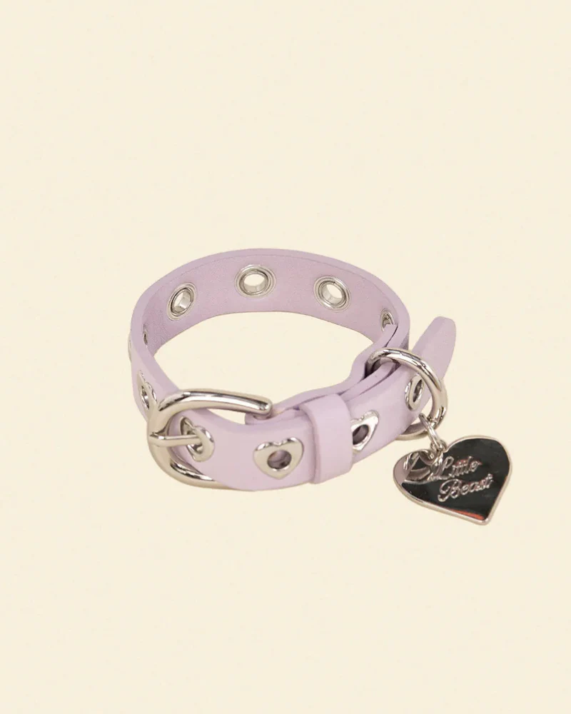 You Mean The World To Me Dog Collar in Lilac