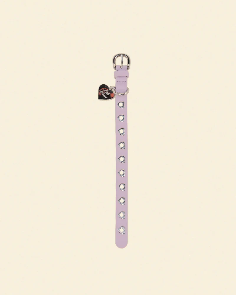 You Mean The World To Me Dog Collar in Lilac - Image 3