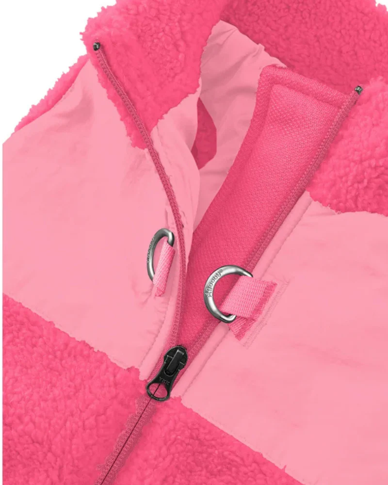 Zip Up Sherpa Dog Harness Vest in Pink (FINAL SALE) - Image 3